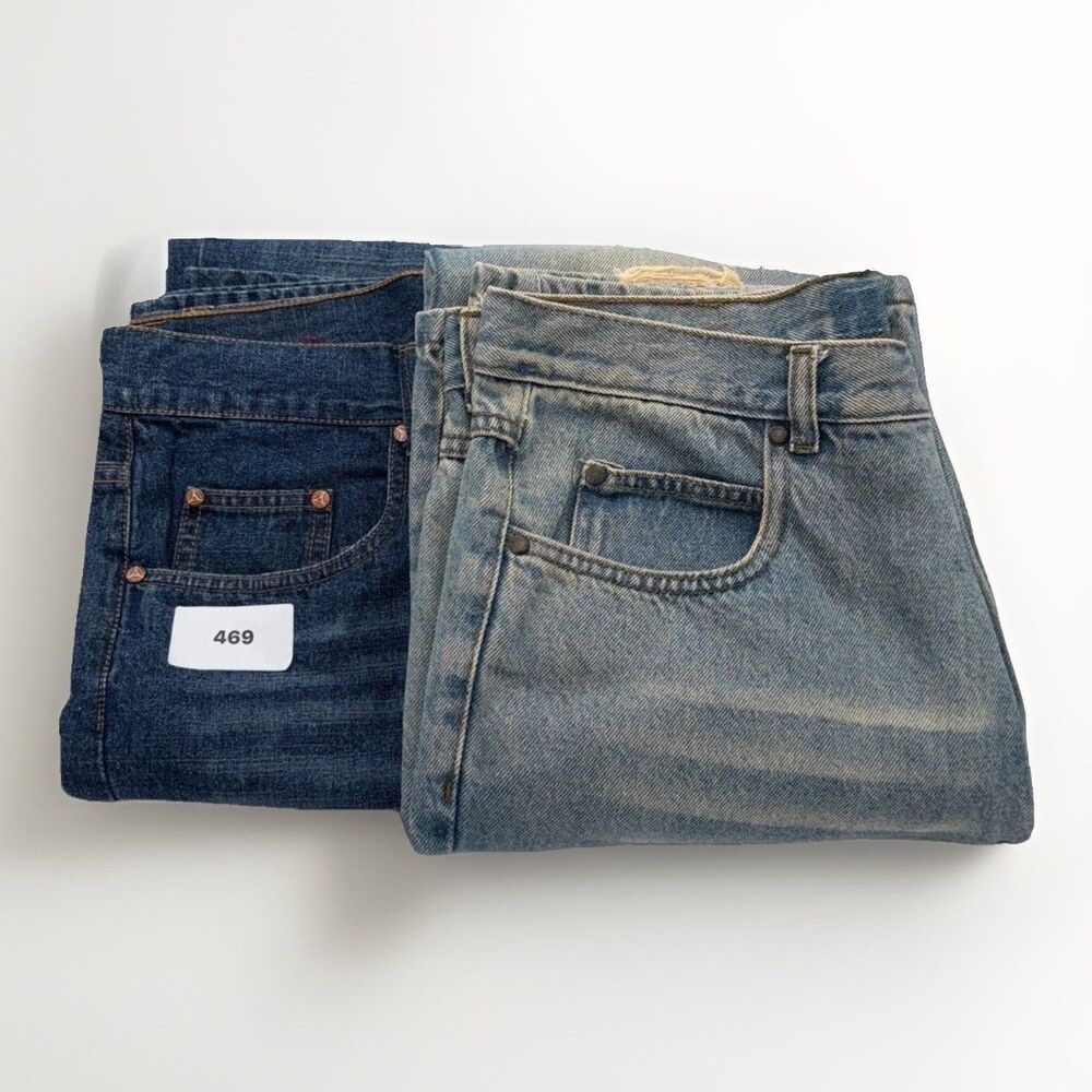 Lot of 2 Mens Denim Jeans Active Jeans Khakis International Size 34x32 Straight